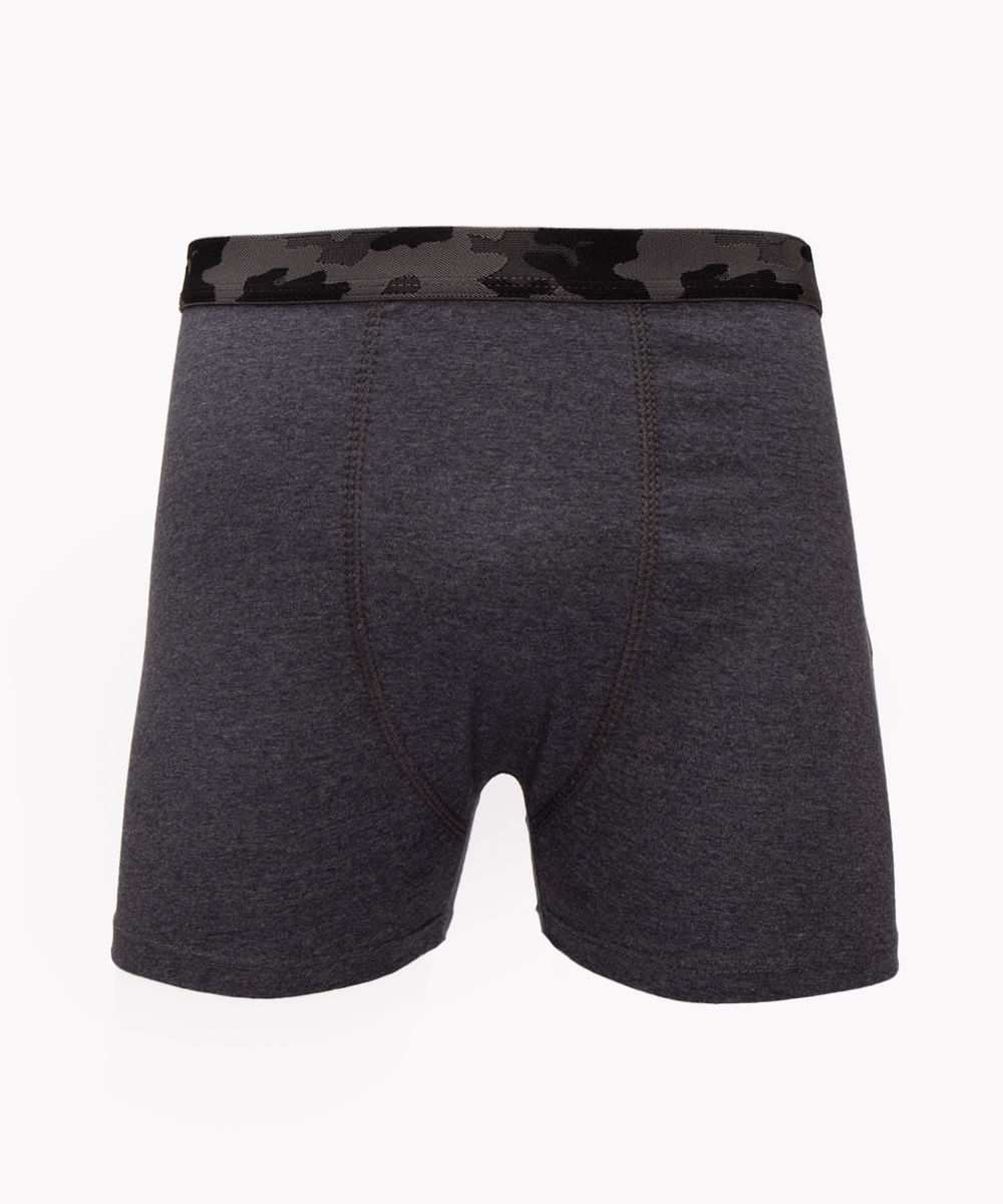 cueca boxer camuflado cinza