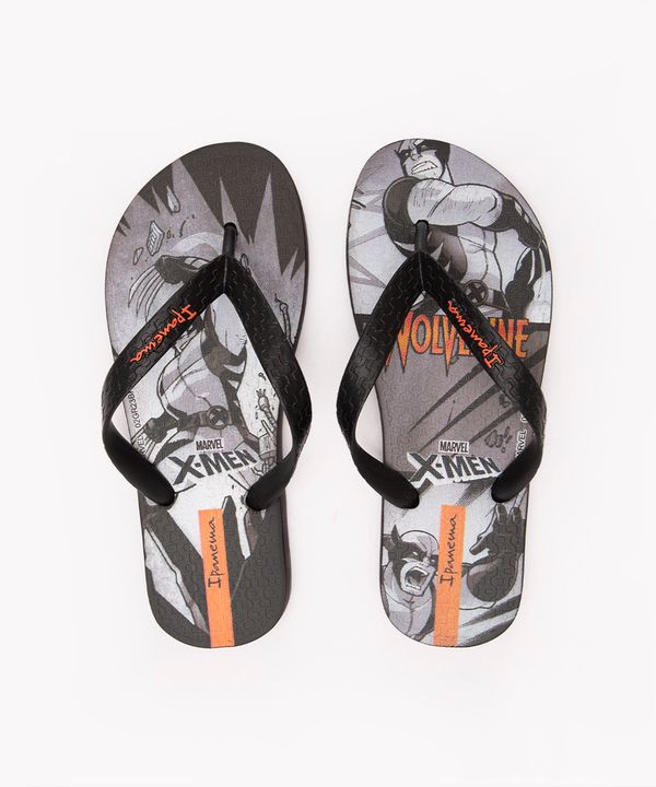 chinelo infantil x men ipanema preto 33-34