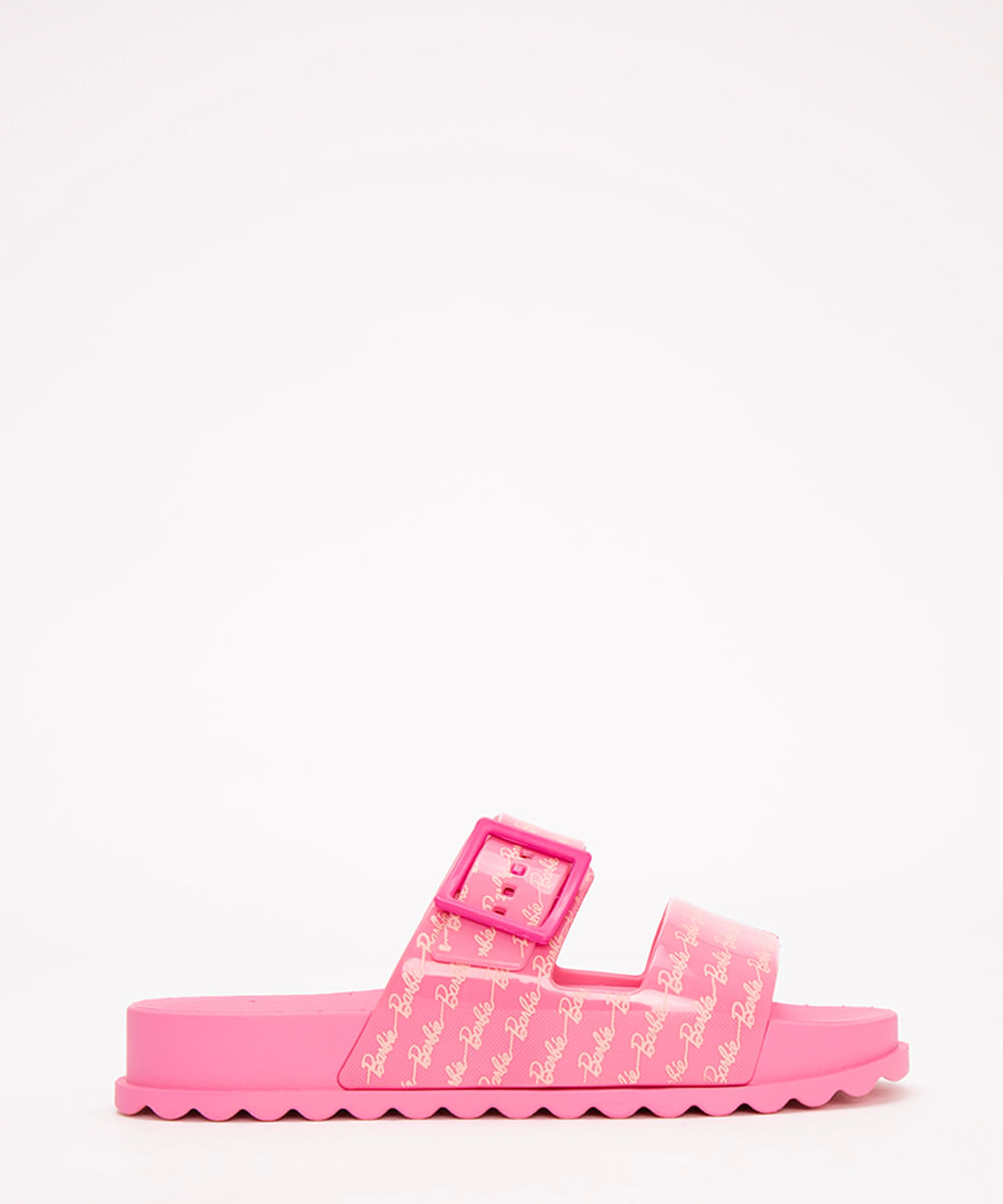 chinelo infantil slide barbie grendene rosa