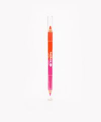lapis delineador de olhos e boca bicolor laranja e rosa lapis delineador de olhos e boca bicolor laranja e rosa