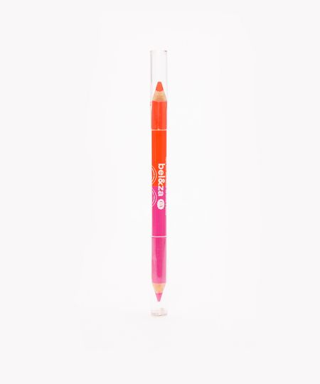 lapis delineador de olhos e boca bicolor laranja e rosa lapis delineador de olhos e boca bicolor laranja e rosa