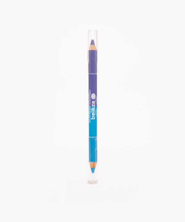 lápis bicolor delineador de olhos e lábios color block beleza cea roxo e azul Único