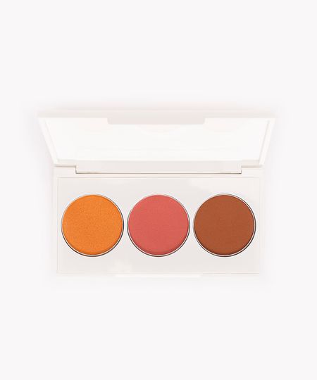 paleta multifuncional número 2 com bronzer iluminador e blush paleta multifuncional número 2 com bronzer iluminador e blush