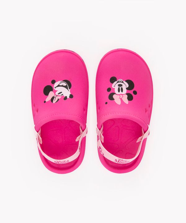 babuche infantil Minnie com elástico rosa 22