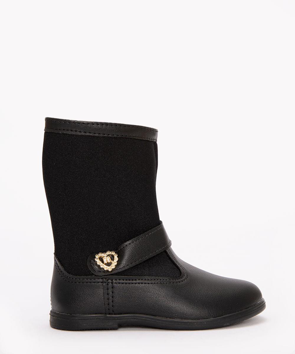 bota infantil molekinha cano baixo preta