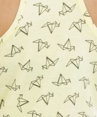 Regata-Estampada-de-Origami-Amarelo-Claro-8229108-Amarelo_Claro_4