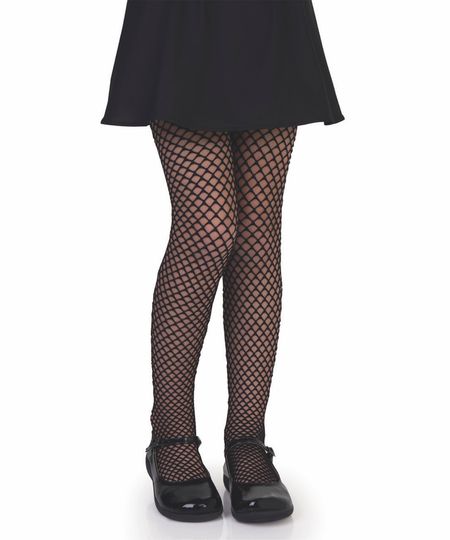 meia calça infantil arrastão lupo preto M