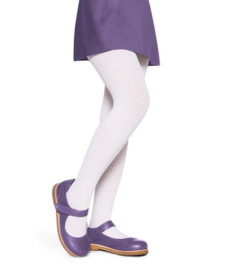 meia calça infantil rendada lupo branco BB
