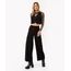 calça wide leg cargo cintura alta preto