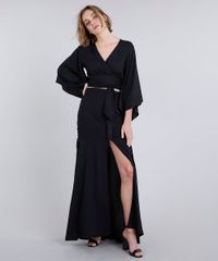 Saia-Longa-com-Fenda-e-Lace-Up-Preta-9282998-Preto_4