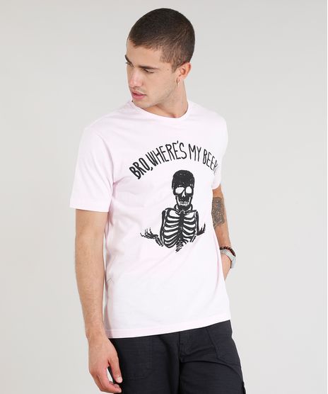 Camiseta-Masculina-Esqueleto-Manga-Curta-Gola-Careca-Rosa-Claro-9317799-Rosa_Claro_1