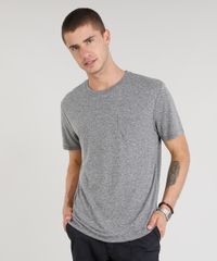 Camiseta-Masculina-com-Linho-e-Bolso-Manga-Curta-Gola-Careca-Cinza-Mescla-9248987-Cinza_Mescla_1