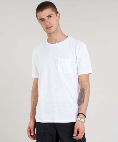 Camiseta-Masculina-com-Linho-e-Bolso-Manga-Curta-Gola-Careca-Branca-9248987-Branco_1 Camiseta-Masculina-com-Linho-e-Bolso-Manga-Curta-Gola-Careca-Branca-9248987-Branco_1