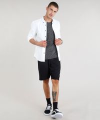 Camiseta-Masculina-com-Linho-e-Bolso-Manga-Curta-Gola-Careca-Cinza-Mescla-Escuro-9248987-Cinza_Mescla_Escuro_3