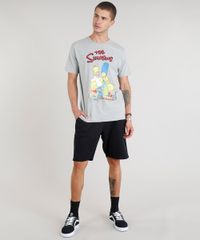 Camiseta-Masculina-Os-Simpsons-Manga-Curta-Gola-Careca-Cinza-Mescla-Claro-8674184-Cinza_Mescla_Claro_3
