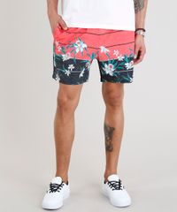 Short-Masculino-Estampado-Floral-com-Bolsos-Coral-9308697-Coral_1
