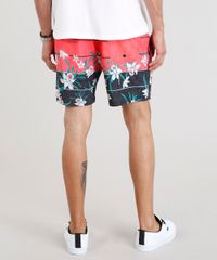 Short-Masculino-Estampado-Floral-com-Bolsos-Coral-9308697-Coral_2