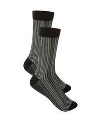 Kit-de-2-Pares-de-Meias-Listrada-Preta-8026533-Preto_1