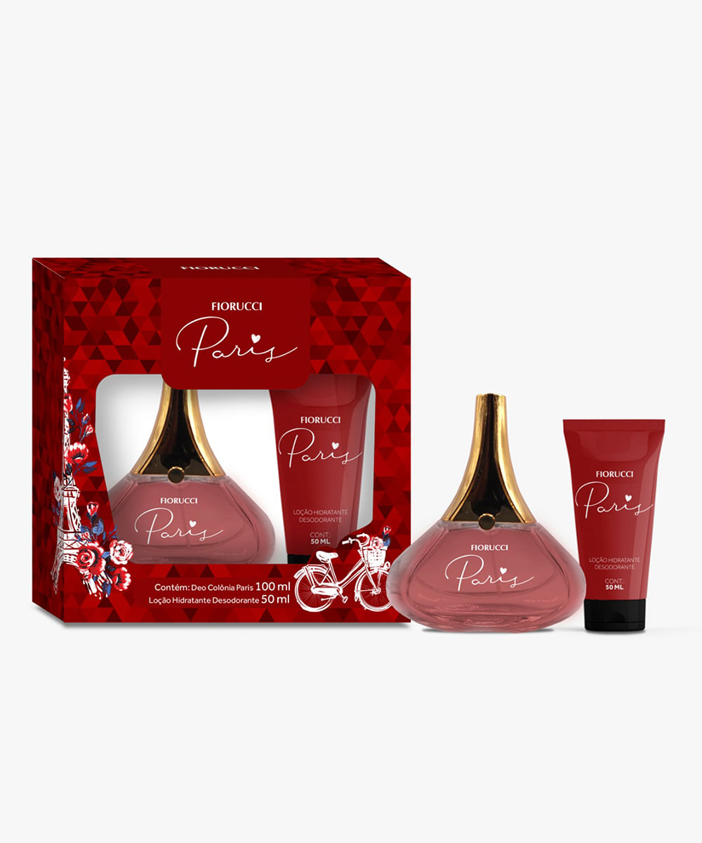 kit deo colônia 100ml e loção hid. 50ml paris único