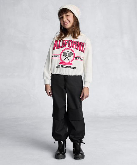 calça de sarja infantil parachute preta 4
