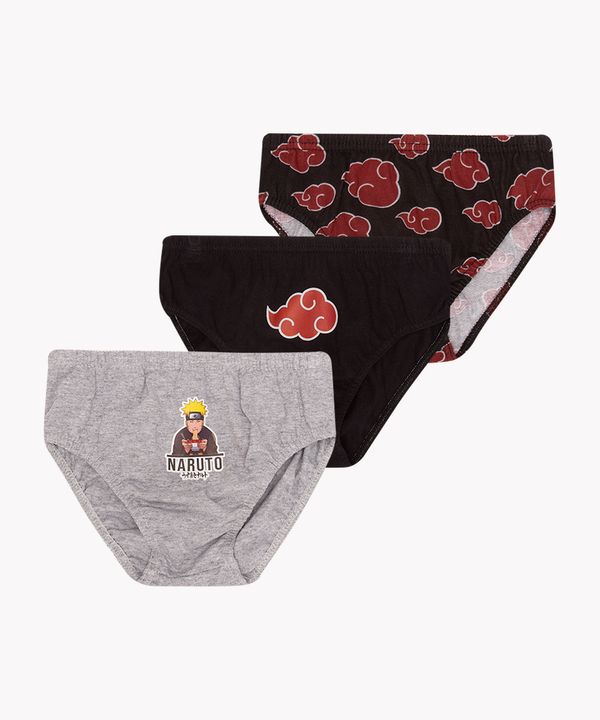 kit de 3 cuecas infantil naruto colorido 6