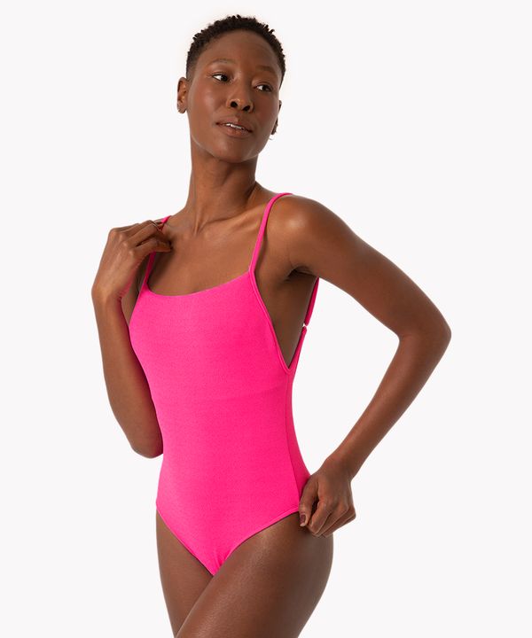 maiô body texturizado com proteção uv50 pink GG