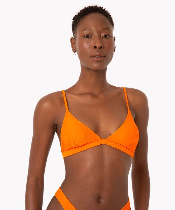 biquíni top triângulo com proteção uv50 laranja P