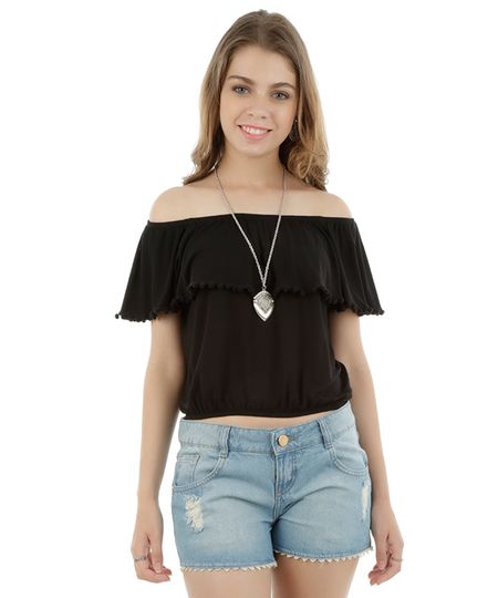 Blusa-Cropped-Capricho-Preta-8224863-Preto_1 Blusa-Cropped-Capricho-Preta-8224863-Preto_1