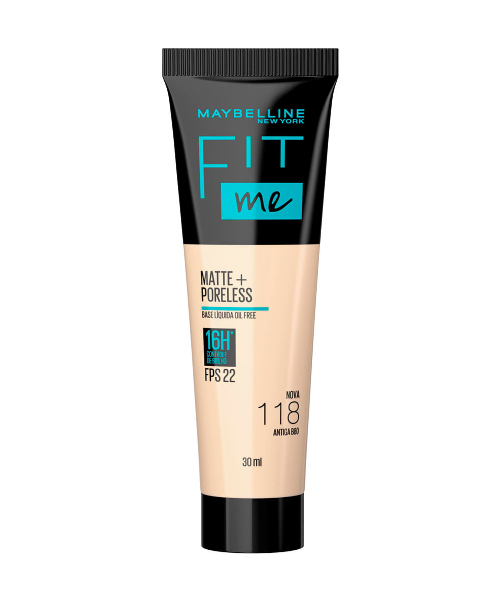 base líquida maybelline ny fit me matte fps 22 cor 133 antiga b100 30ml ...