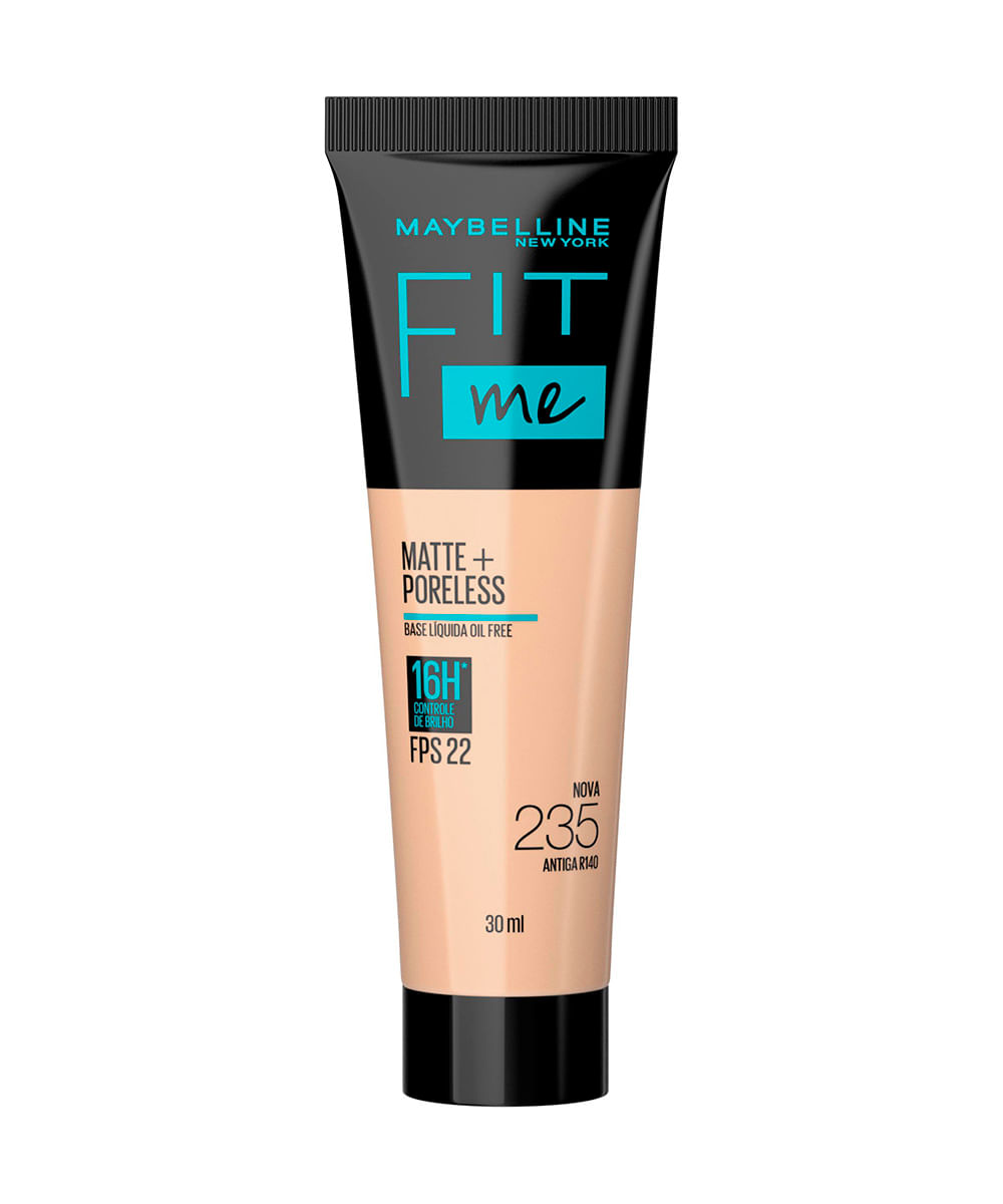 base líquida maybelline ny fit me matte fps 22 cor 235 antiga r140 30ml único