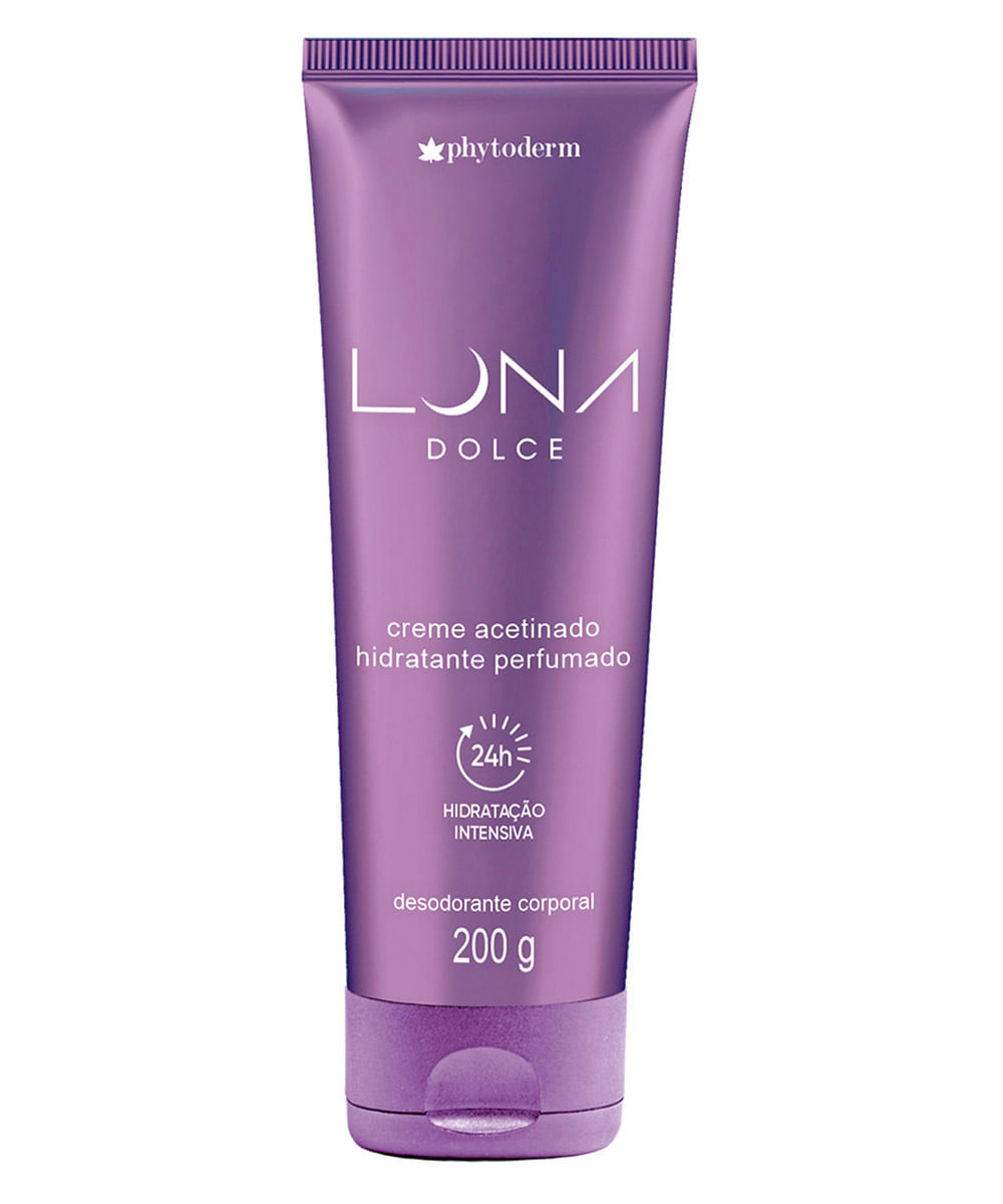 creme acetinado hidratante bisnaga phytoderm luna dolce 200g único