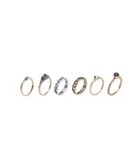 Kit-de-6-Aneis-Texturizados-Dourado-8154463-Dourado_1