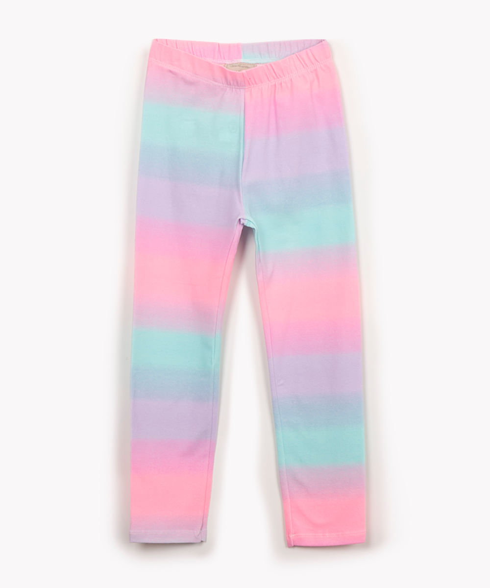 calça legging infantil tie dye colorido