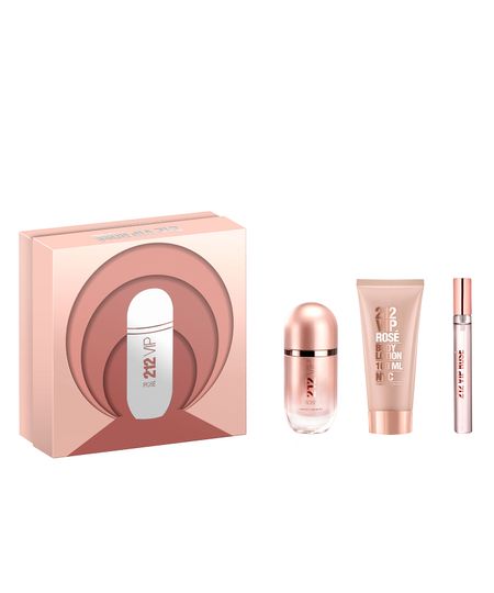 kit perfume 212 vip rpsé edp 80ml + hidratante corporal 100ml + megaspritzer único Único