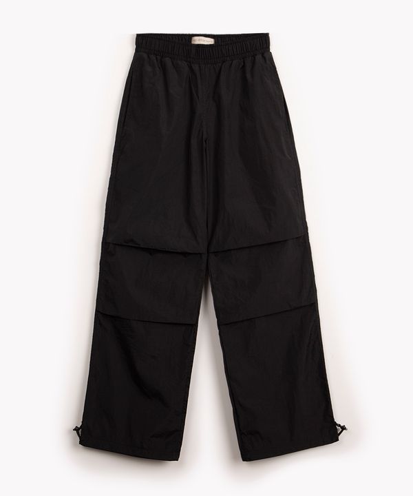 calça parachute infantil com bolsos preta 14