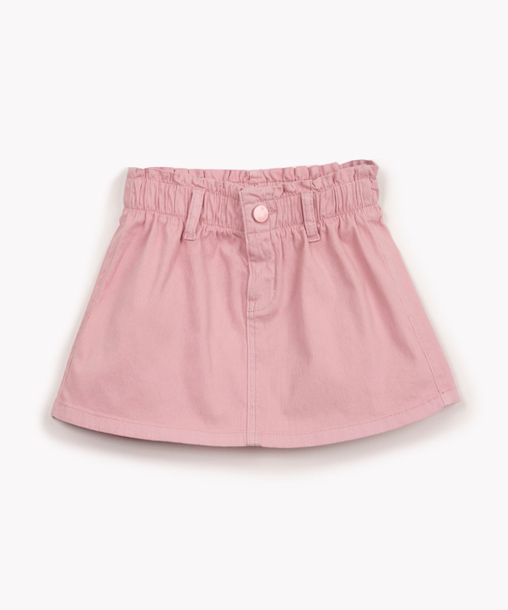 saia curta infantil clochard rosa claro