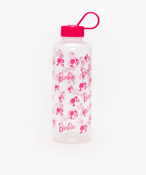 garrafa barbie de plástico com alça 480ml rosa Único