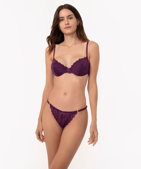 calcinha string de renda roxa GG calcinha string de renda roxa GG