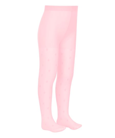 meia calça infantil estrelinha lupo rosa BB