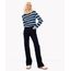 calça jeans flare slim cintura super alta azul escuro
