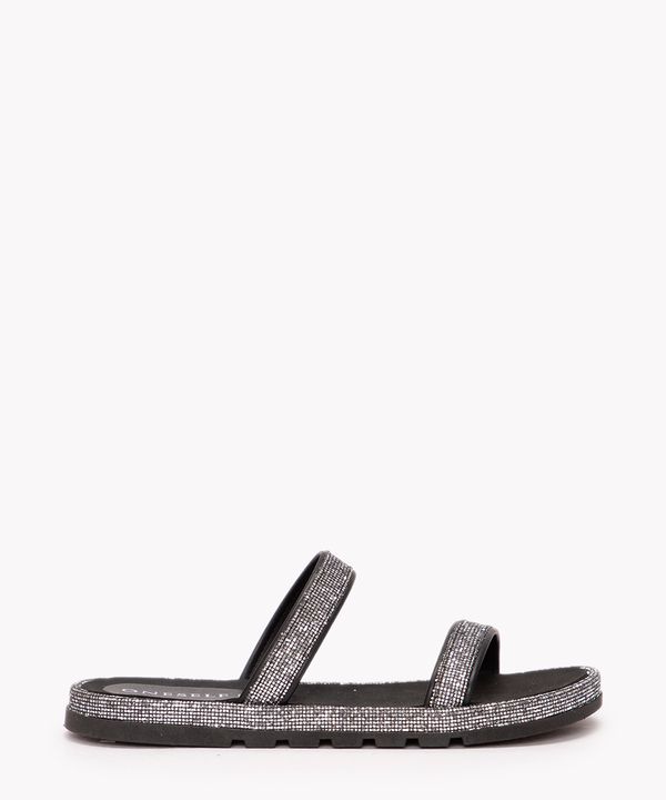 rasteirinha flat com brilho oneself preto 34