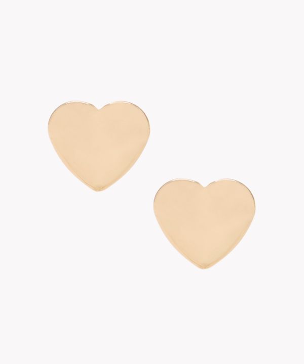 brinco de coração dourado Único