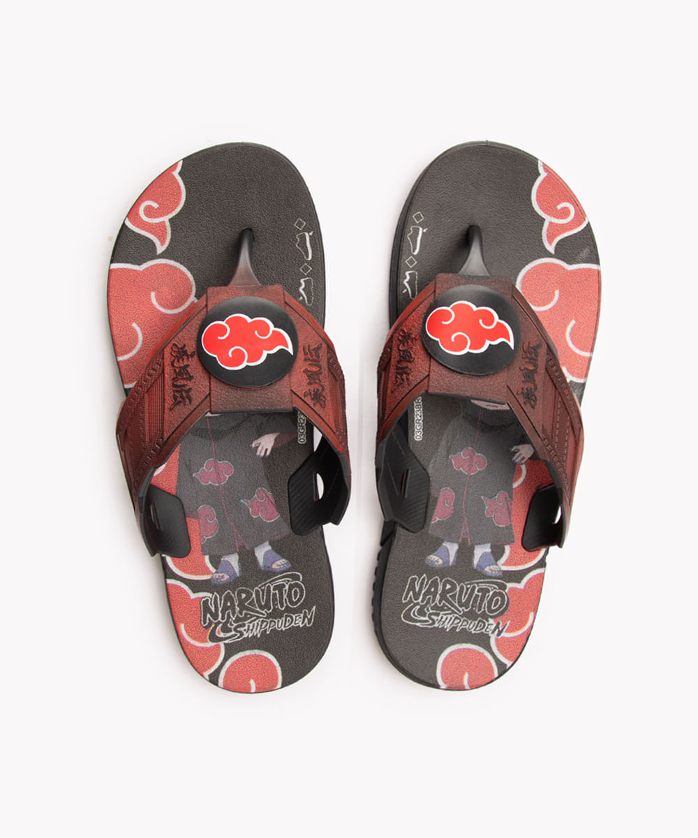 chinelo infantil naruto ninja ipanema preto mescla