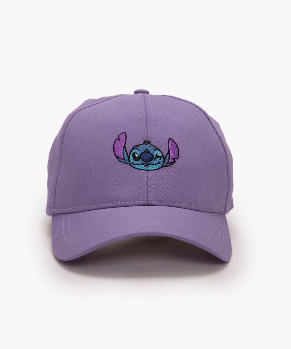 boné juvenil stitch aba curva lilás