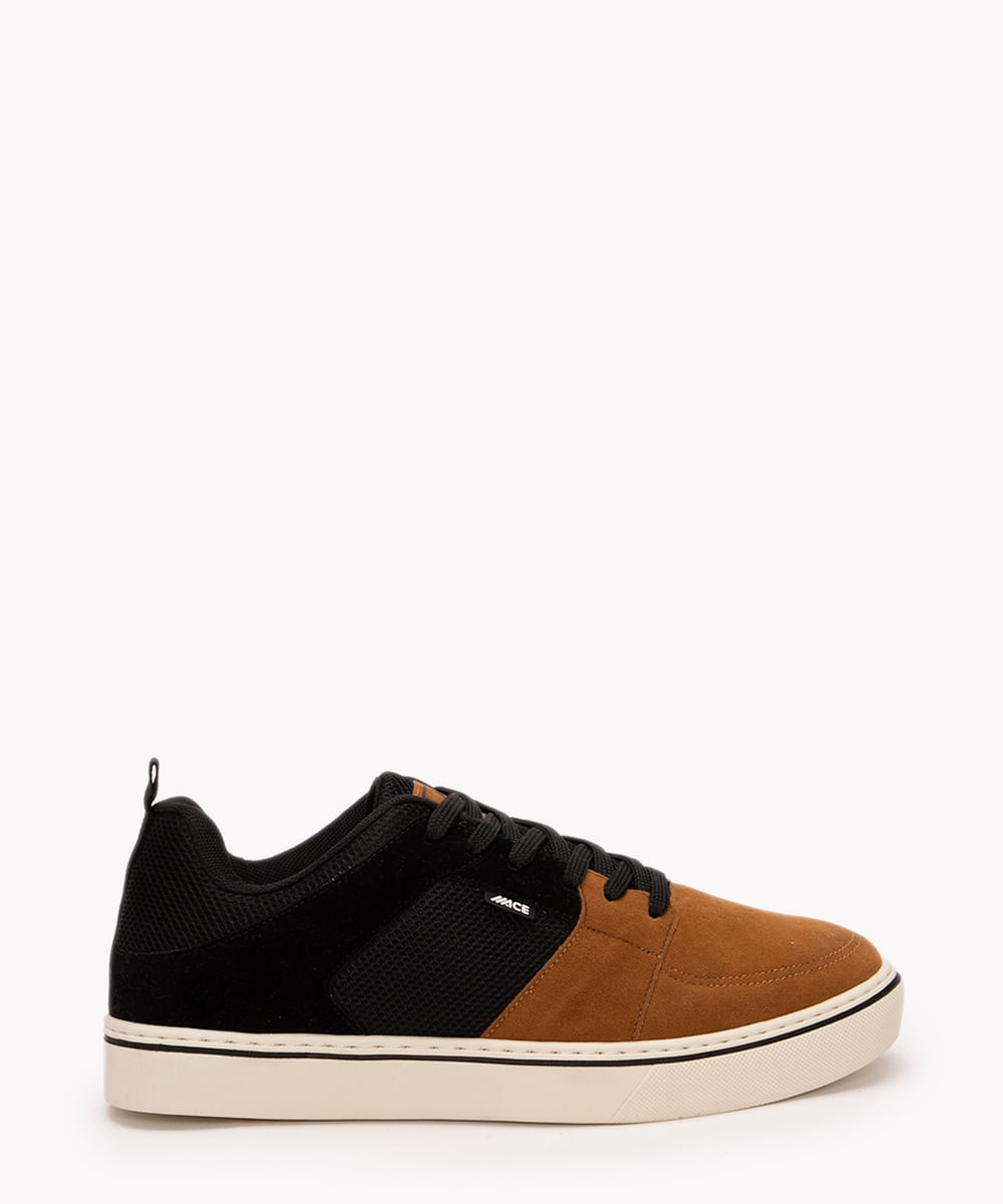 tênis skate bicolor ace preto