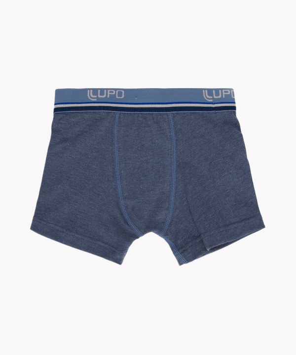 cueca infantil boxer de algodão lupo azul jeans M