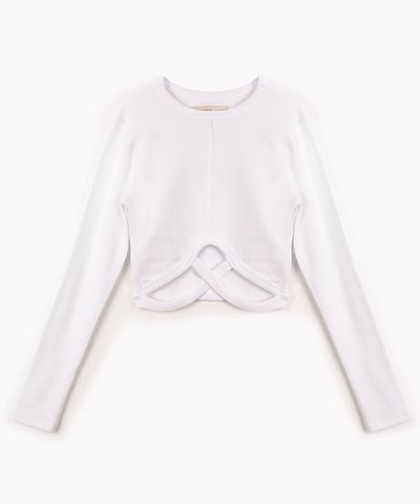 Blusa Cropped 8 a 16 anos Luluca Brandili Estampa Coracao E Estrela