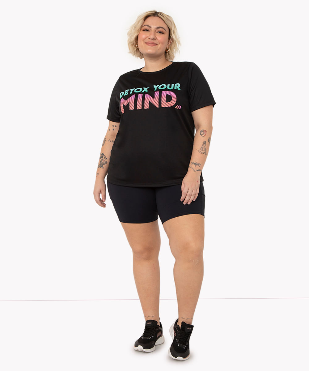 bermuda plus size com bolsos esportiva ace preto