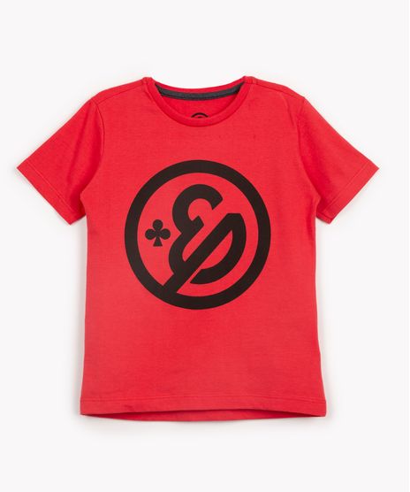camiseta infantil vermelha enaldinho