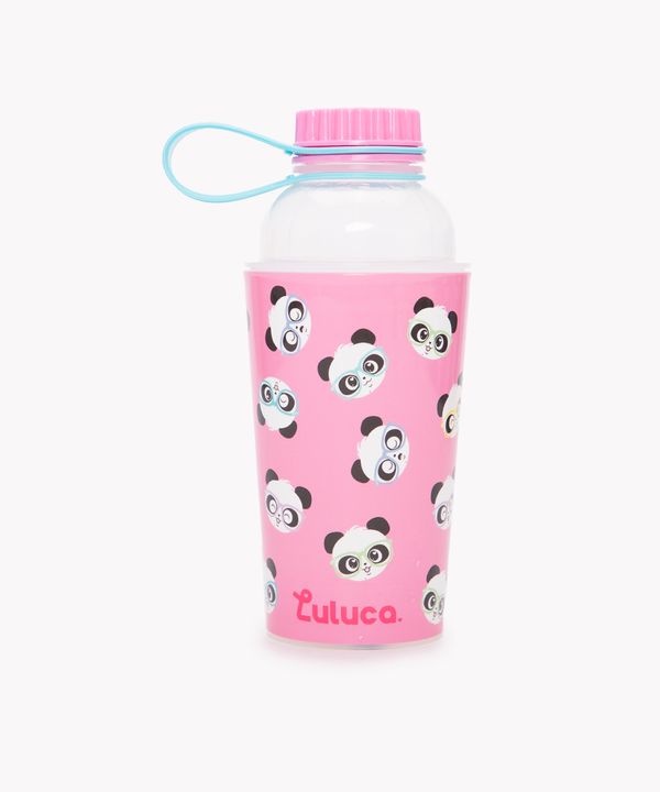garrafa infantil luluca com alça 430ml rosa Único